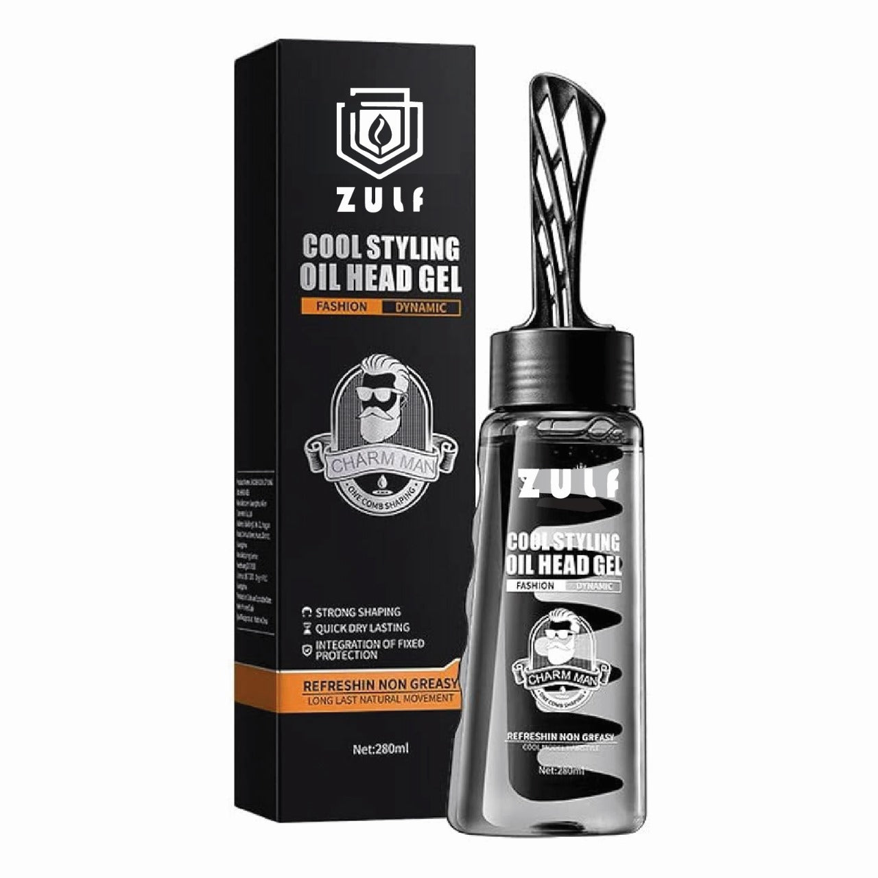 Zulf Hair Styling Gel (280ml) – Ultimate Hold and Shine for All Hair Types